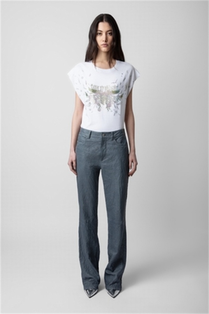 Zadig & Voltaire Cecilia Concert Wings Tee Białe | ZV-256279