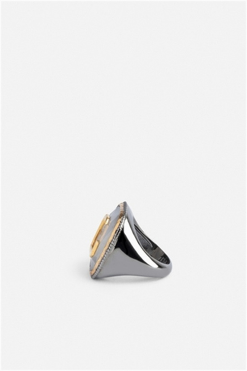 Zadig & Voltaire Cecilia Signet Ring Beżowe | ZV-255863