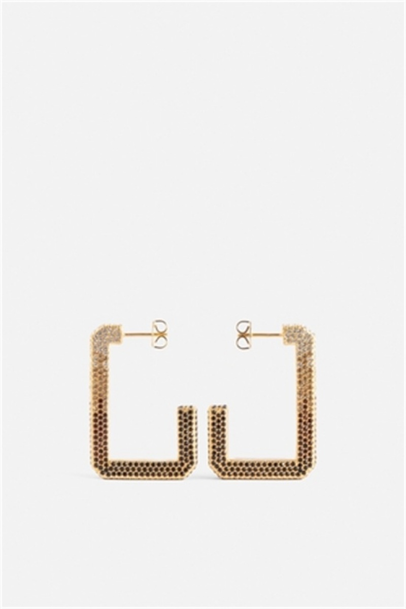 Zadig & Voltaire Cecilia Strass Earrings Brązowe | ZV-255861