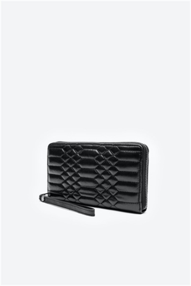 Zadig & Voltaire Compagnon Mat Wallet Czarne | ZV-255904