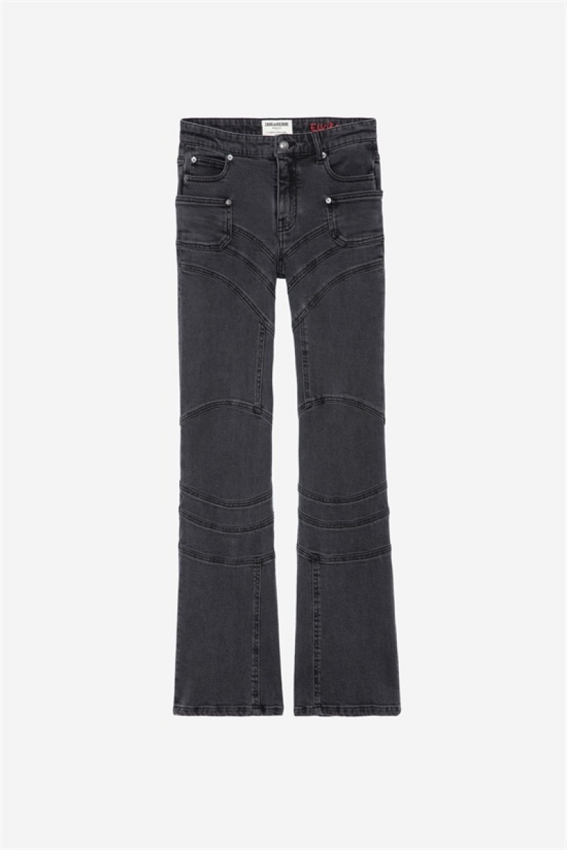 Zadig & Voltaire Elvira Jeans Ciemny Szare | ZV-256203