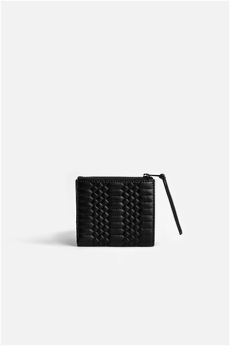 Zadig & Voltaire Fold Mat Wallet Czarne | ZV-255909