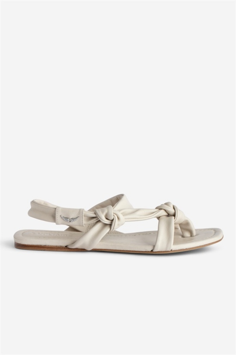 Zadig & Voltaire Forget Me Knot Sandals Beżowe | ZV-255786