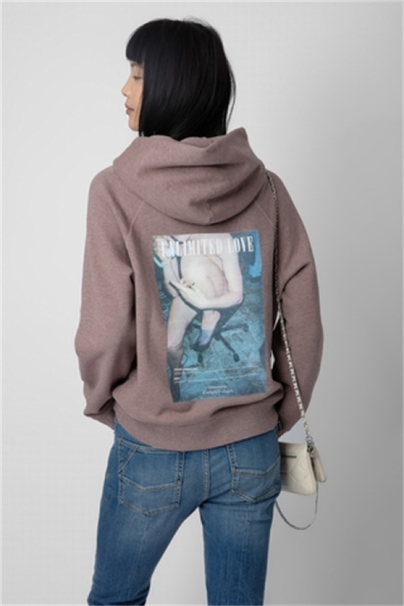 Zadig & Voltaire Georgy Photoprint Sweatshirt Różowe | ZV-256250