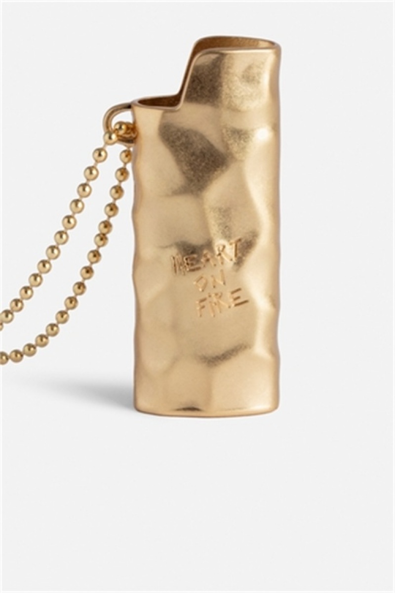 Zadig & Voltaire Heart On Fire Lighter Holder Złote | ZV-255799