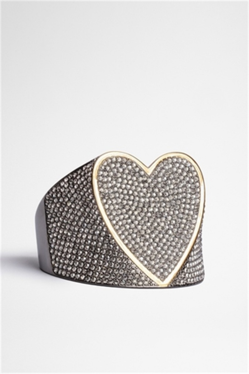 Zadig & Voltaire Idol Strass Bracelet Czarne | ZV-255892