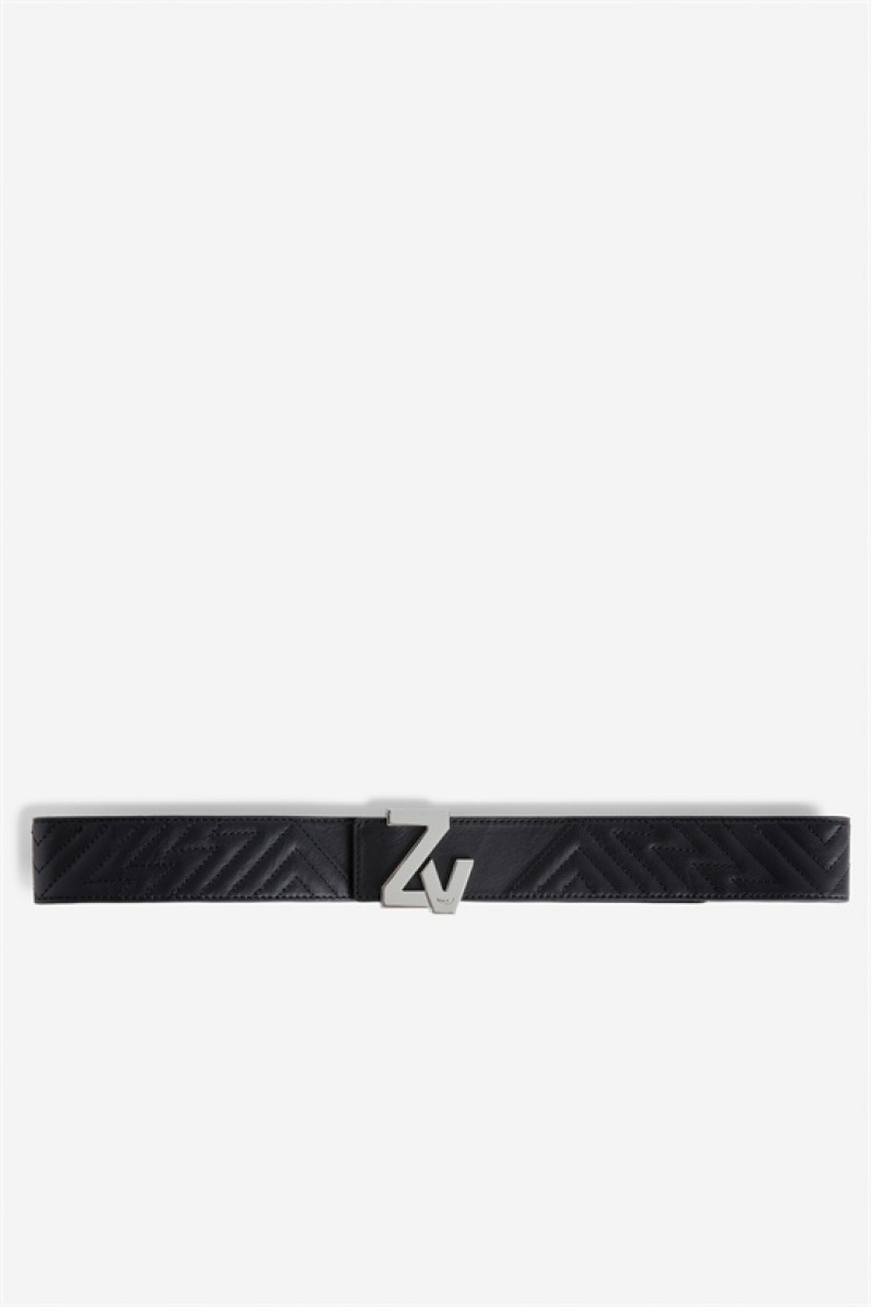 Zadig & Voltaire Initiale La Best Belt Czarne | ZV-255834