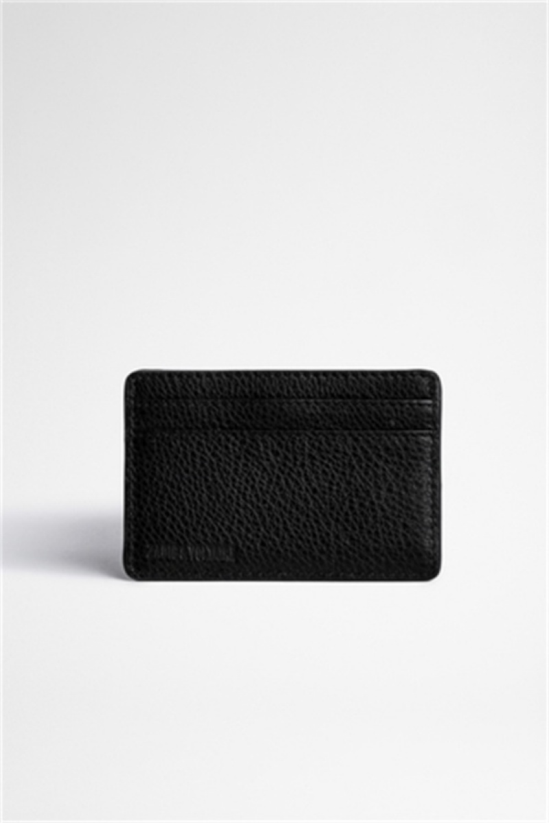 Zadig & Voltaire Initiale Nyro Card Holder Czarne | ZV-255676