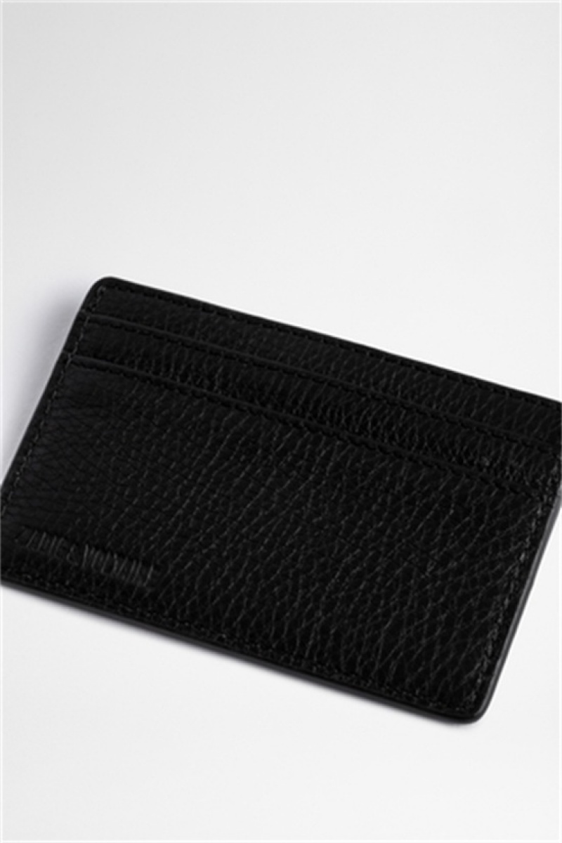 Zadig & Voltaire Initiale Nyro Card Holder Czarne | ZV-255676