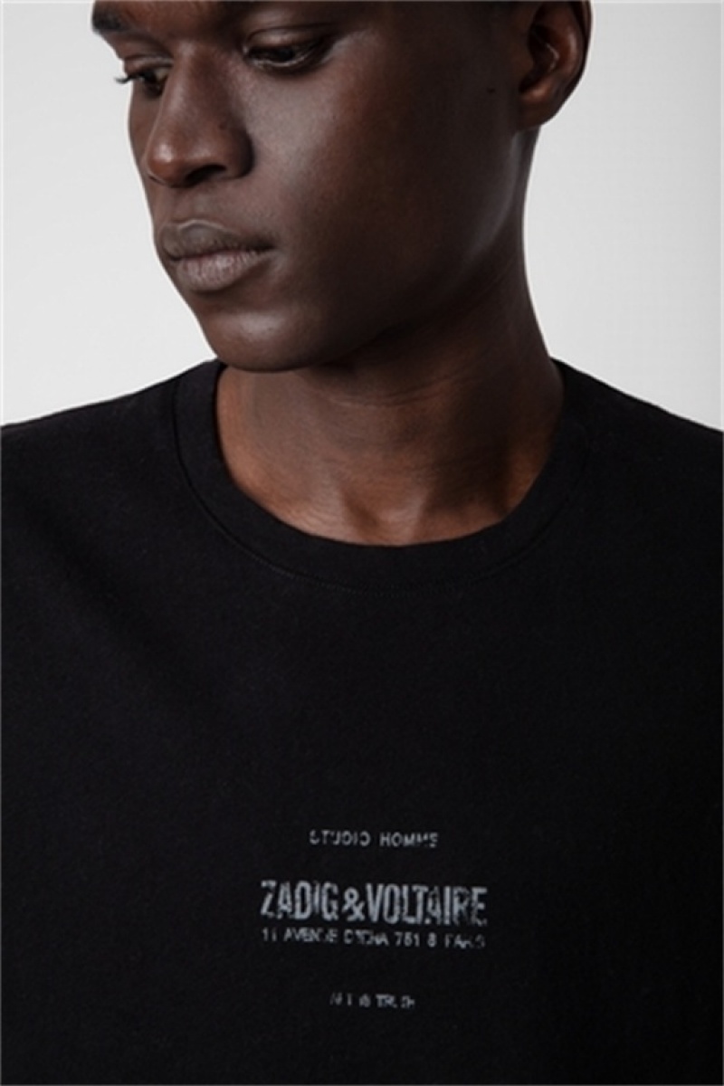 Zadig & Voltaire Jetty Studio T-shirt Czarne | ZV-255679