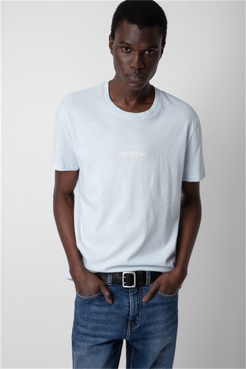 Zadig & Voltaire Jetty Studio T-shirt Niebieskie | ZV-255678