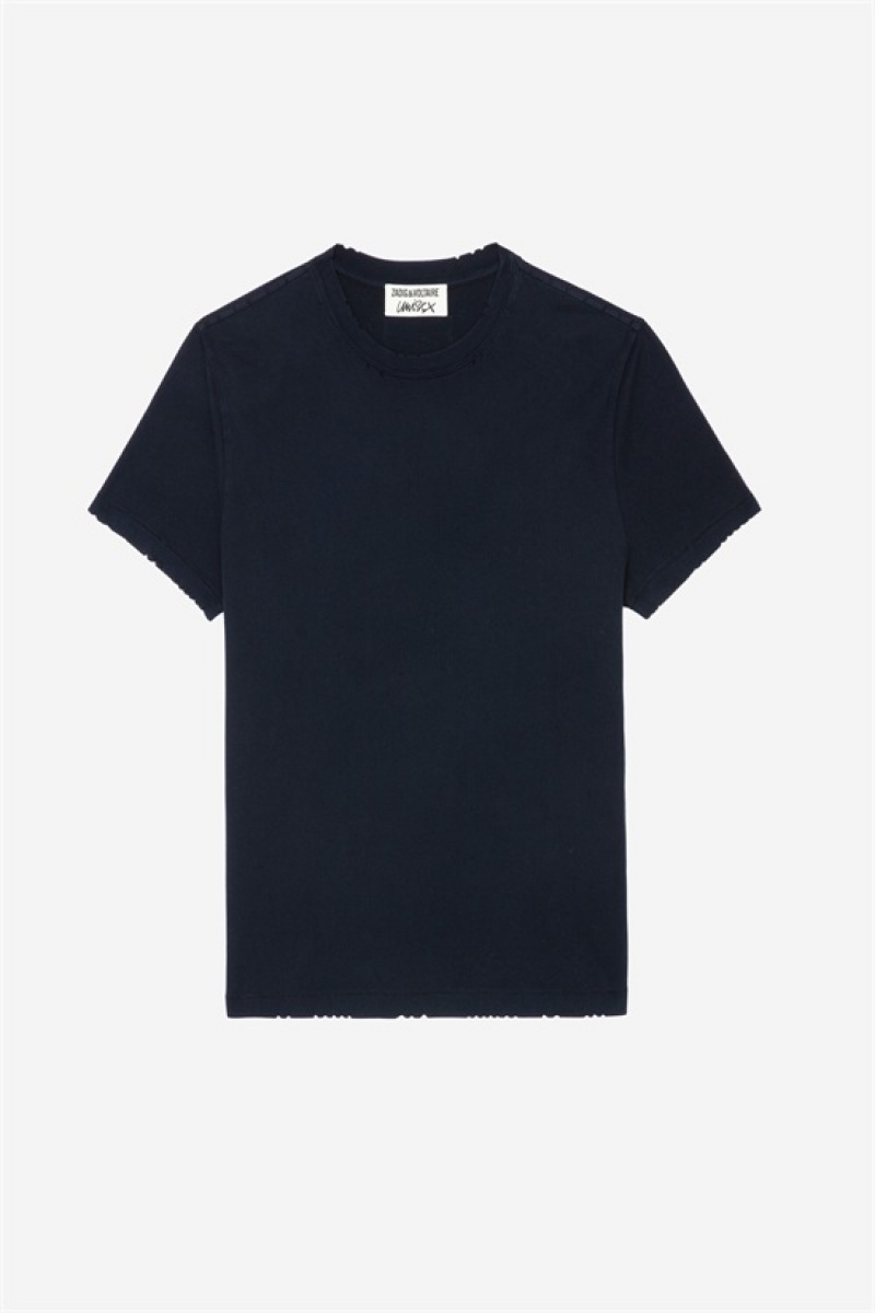 Zadig & Voltaire Jimmy T-shirt Ciemny Niebieskie | ZV-256292