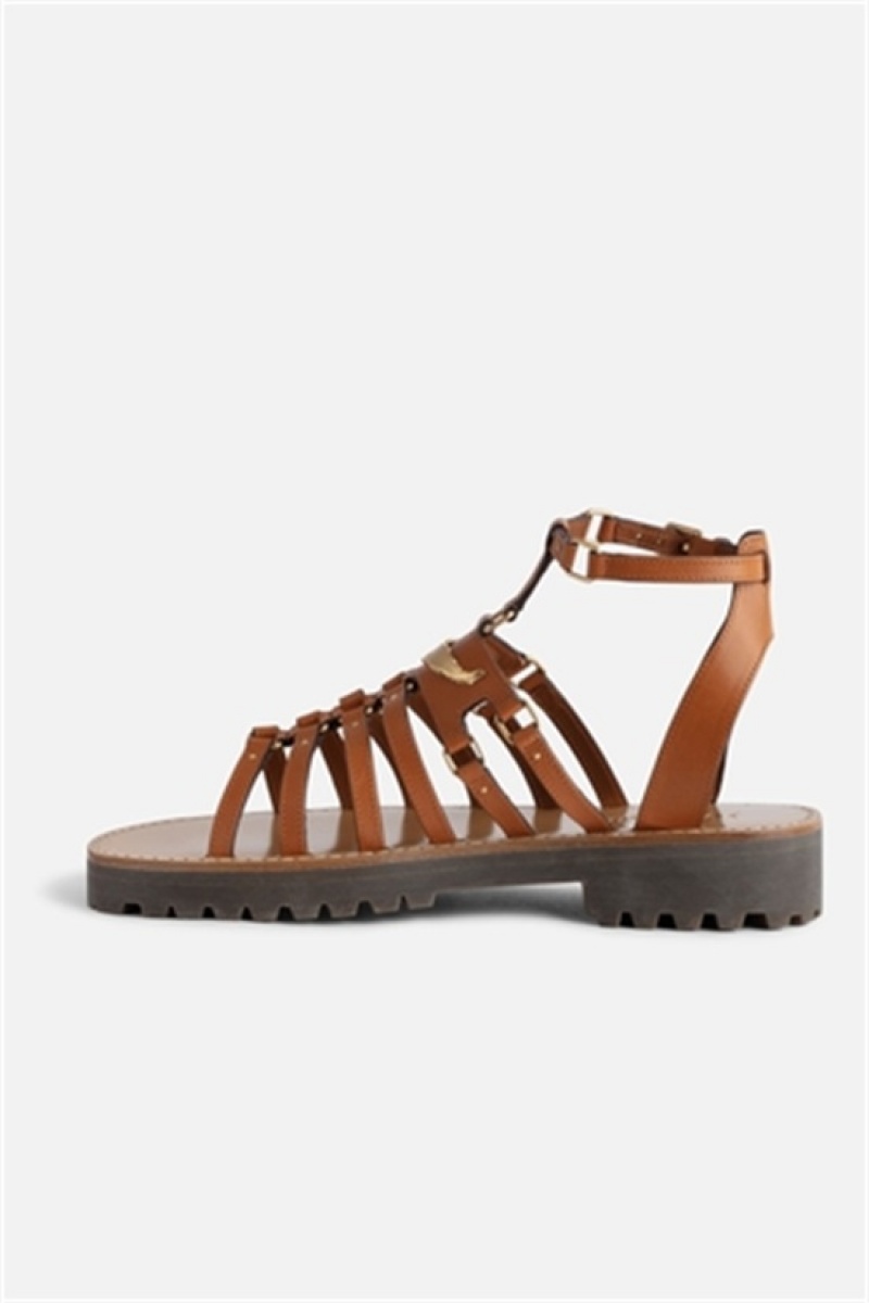 Zadig & Voltaire Joe Sandals Brązowe | ZV-255790