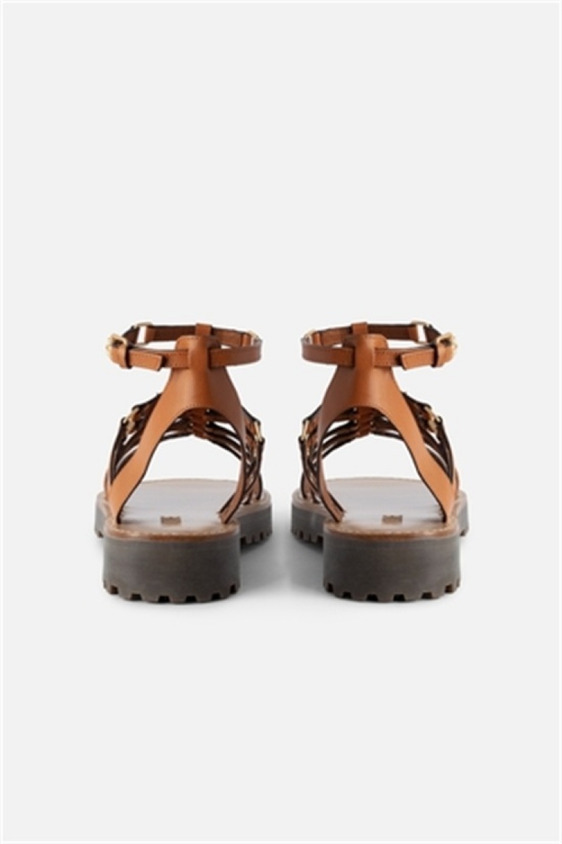 Zadig & Voltaire Joe Sandals Brązowe | ZV-255790