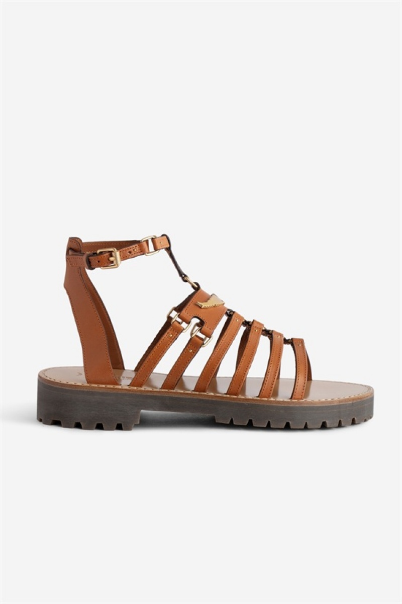 Zadig & Voltaire Joe Sandals Brązowe | ZV-255790