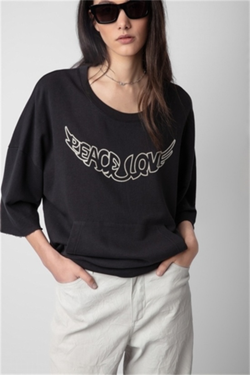 Zadig & Voltaire Kaly Love Wings Sweatshirt Szare | ZV-256248