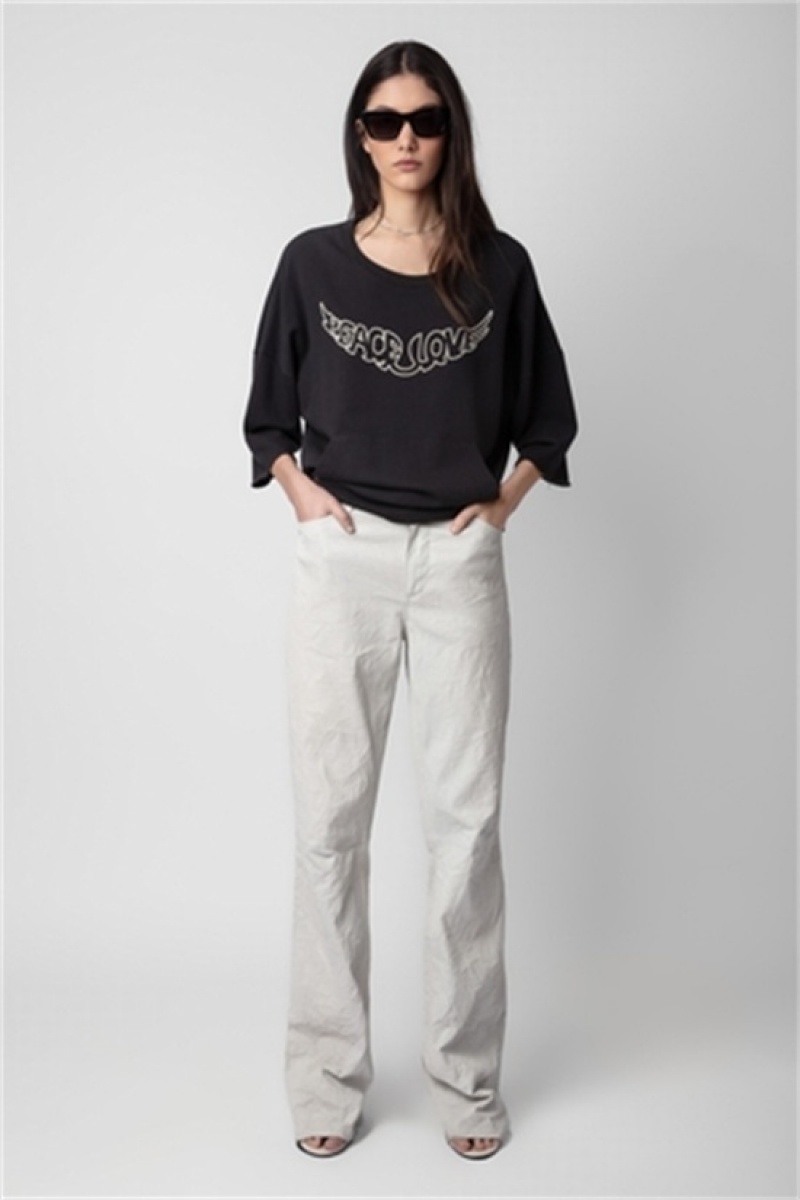 Zadig & Voltaire Kaly Love Wings Sweatshirt Szare | ZV-256248