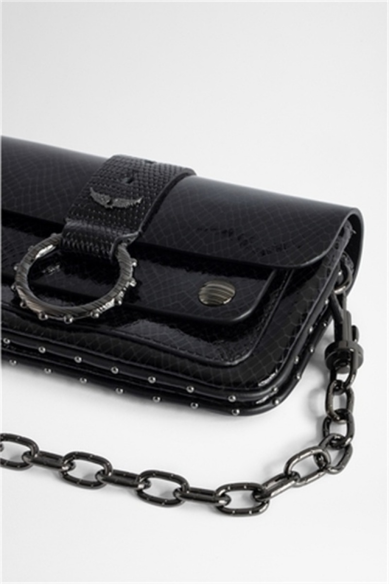 Zadig & Voltaire Kate Wallet Glossy Bag Czarne | ZV-256129