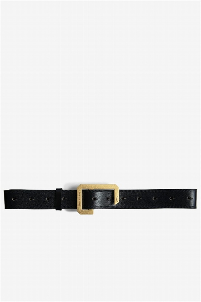 Zadig & Voltaire La Cecilia 35 Mm Belt Ciemny Niebieskie | ZV-255828