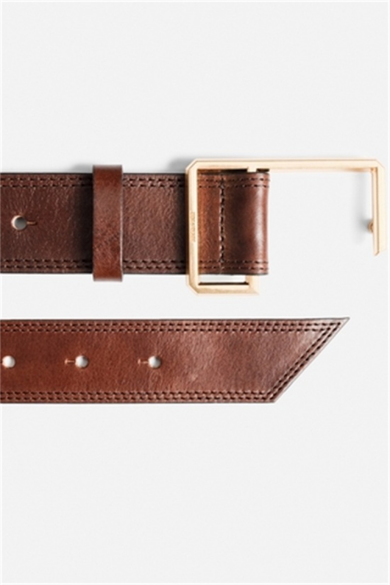 Zadig & Voltaire La Cecilia Belt Brązowe | ZV-255826