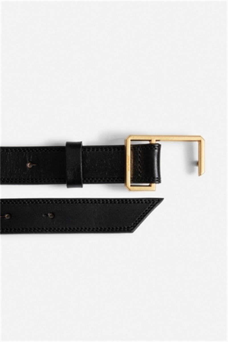 Zadig & Voltaire La Cecilia Obsession Belt Czarne | ZV-255833