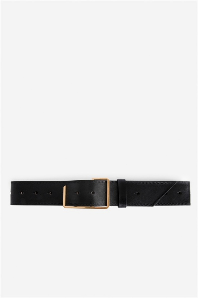 Zadig & Voltaire La Cecilia Obsession Belt Czarne | ZV-255825