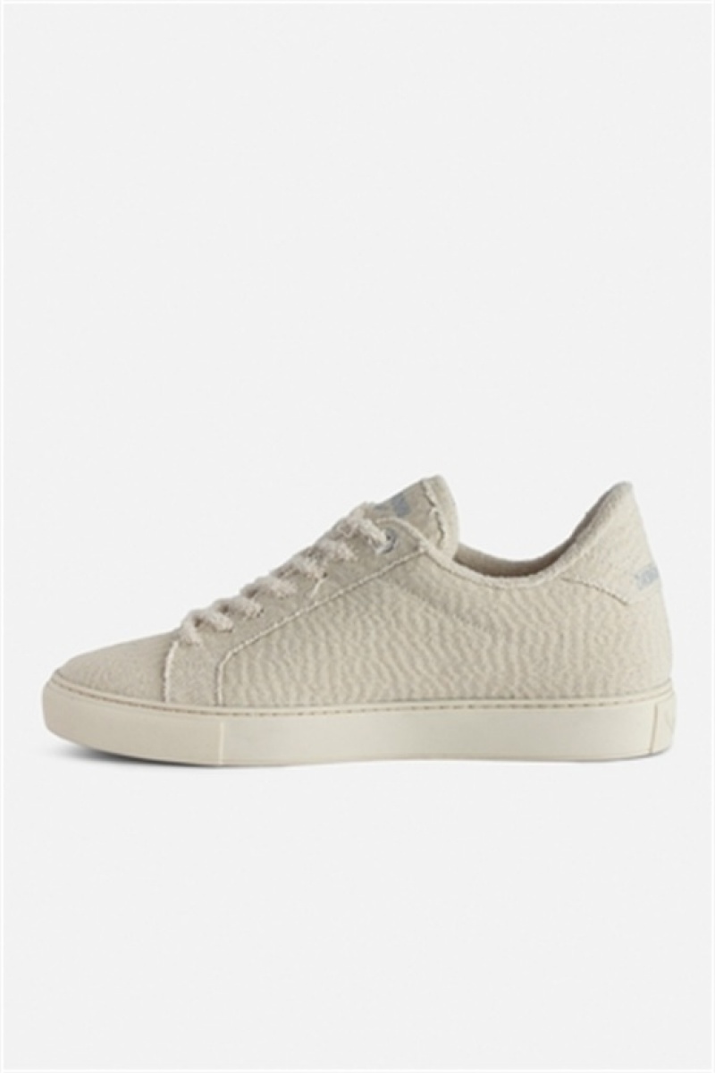 Zadig & Voltaire La Flash Glitter Sneakers Beżowe | ZV-255777