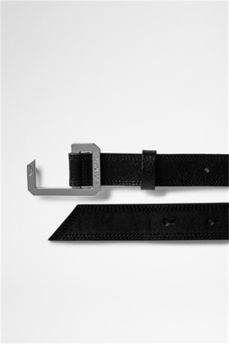 Zadig & Voltaire Le Cecilia Belt Czarne | ZV-255832