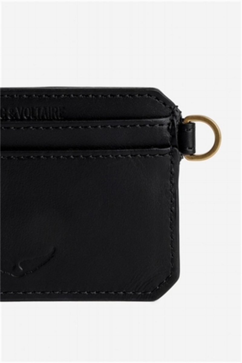 Zadig & Voltaire Le Cecilia Pass Card Case Czarne | ZV-255927