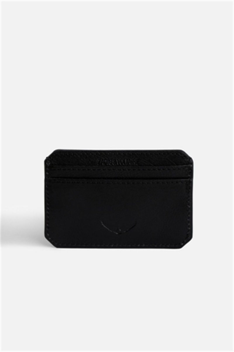 Zadig & Voltaire Le Cecilia Pass Card Holder Czarne | ZV-255941