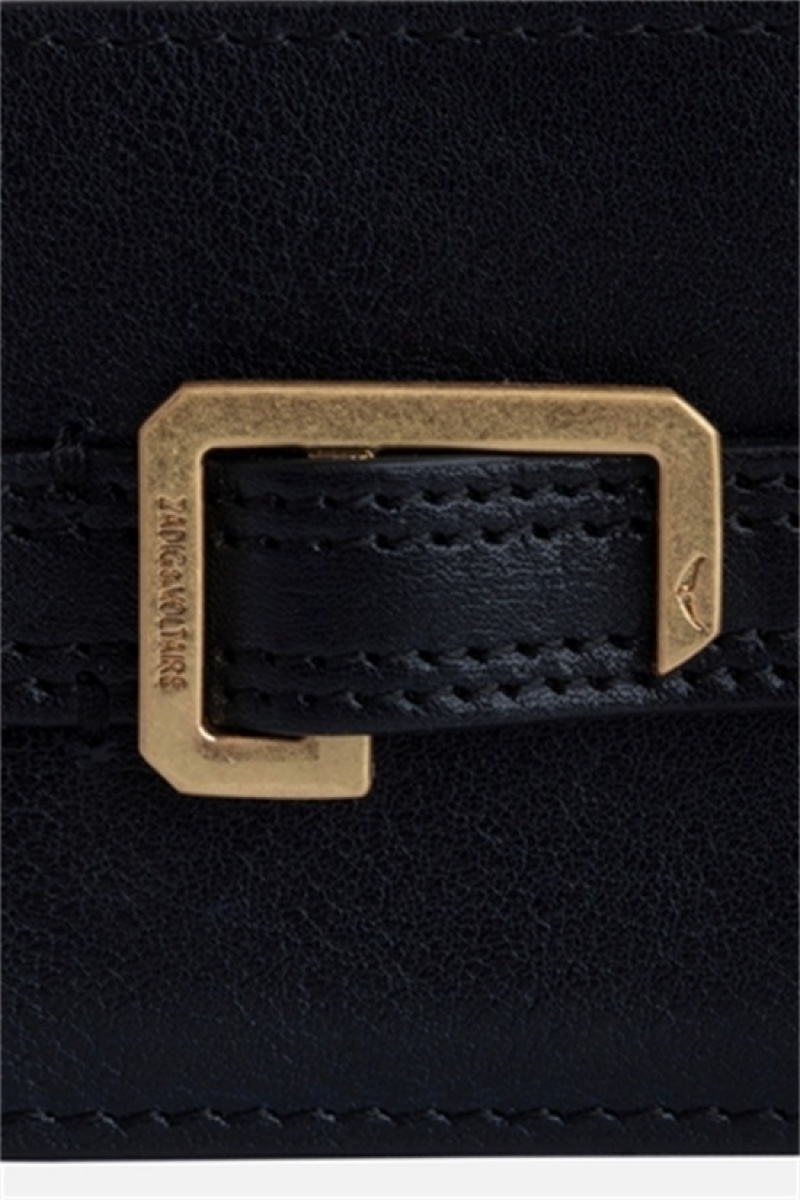 Zadig & Voltaire Le Cecilia Pass Card Holder Ciemny Niebieskie | ZV-255940