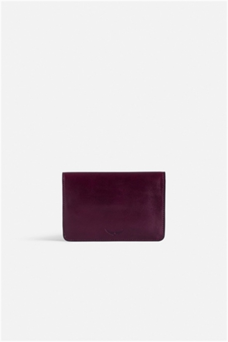 Zadig & Voltaire Le Cecilia Wallet Bordowe | ZV-255926