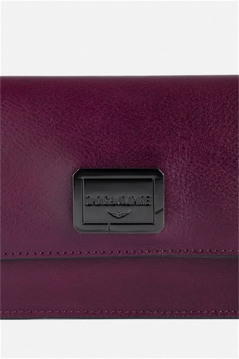 Zadig & Voltaire Le Cecilia Wallet Bordowe | ZV-255926