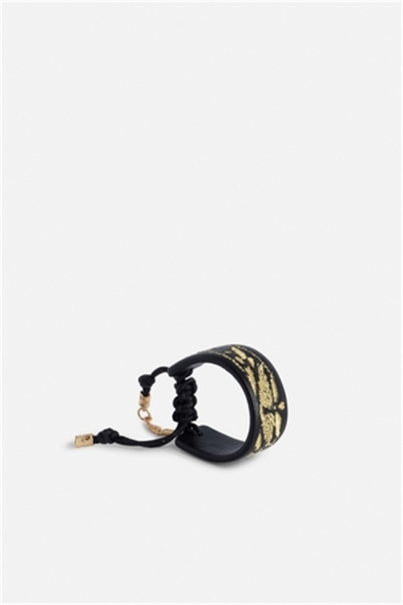 Zadig & Voltaire Lenny Bracelet Czarne Złote | ZV-255901