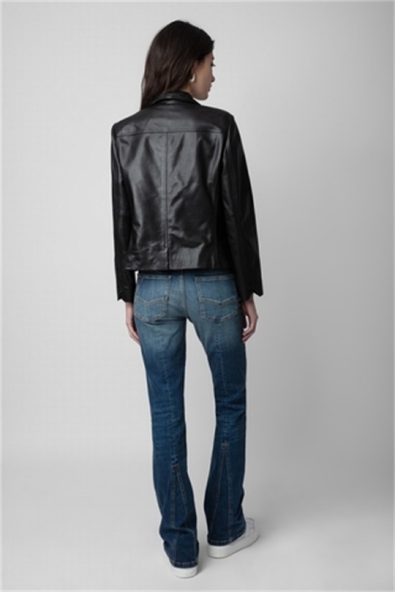 Zadig & Voltaire Liam Skórzane Jacket Czarne | ZV-256421