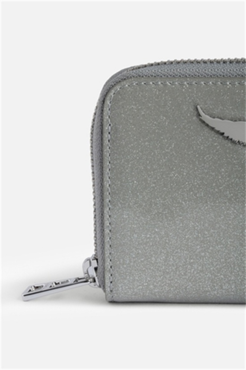 Zadig & Voltaire Mini Infinity Wallet Srebrne | ZV-255936