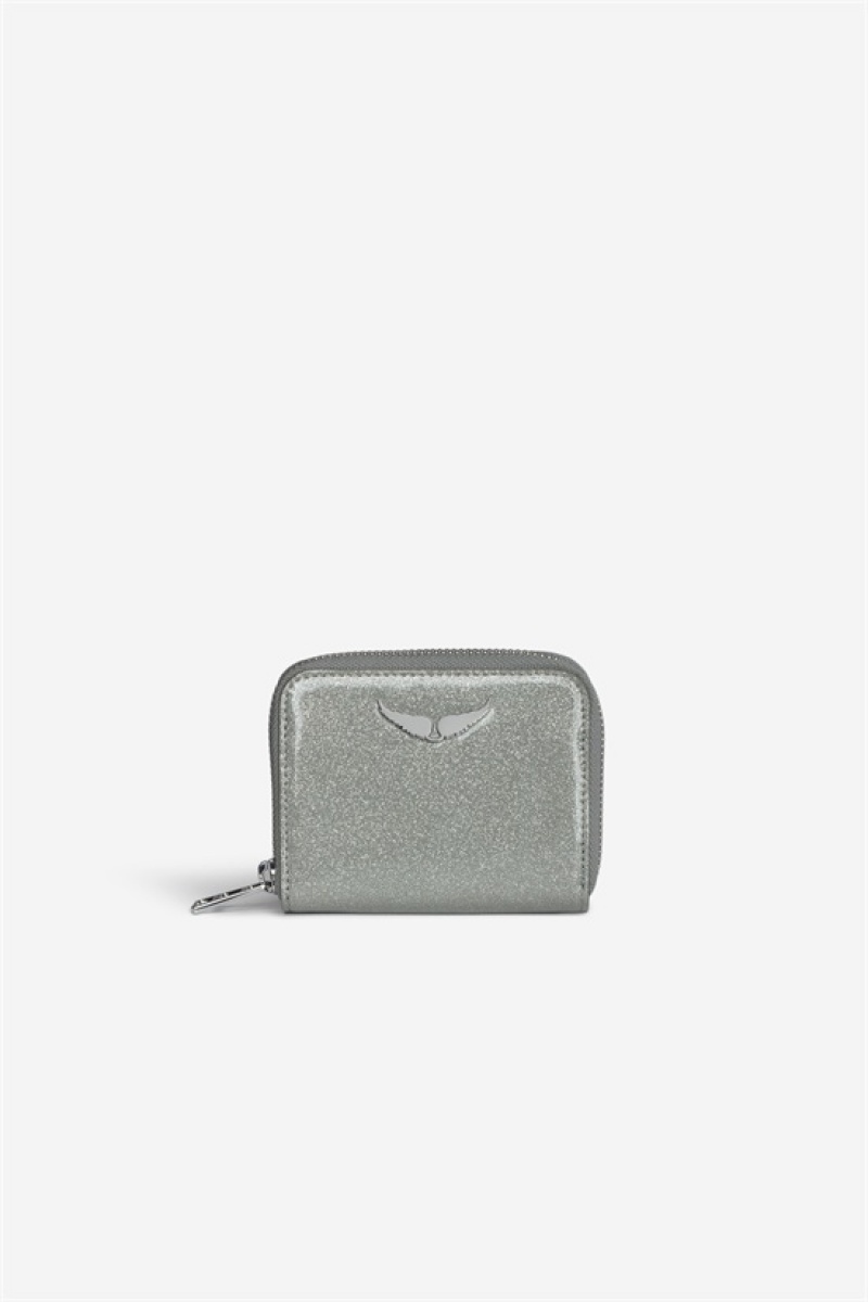 Zadig & Voltaire Mini Infinity Wallet Srebrne | ZV-255936