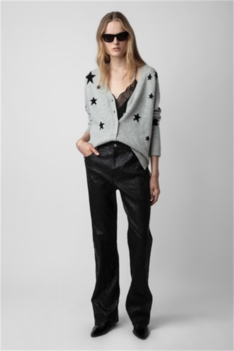 Zadig & Voltaire Mirka Stars Cardigan Szare | ZV-256462