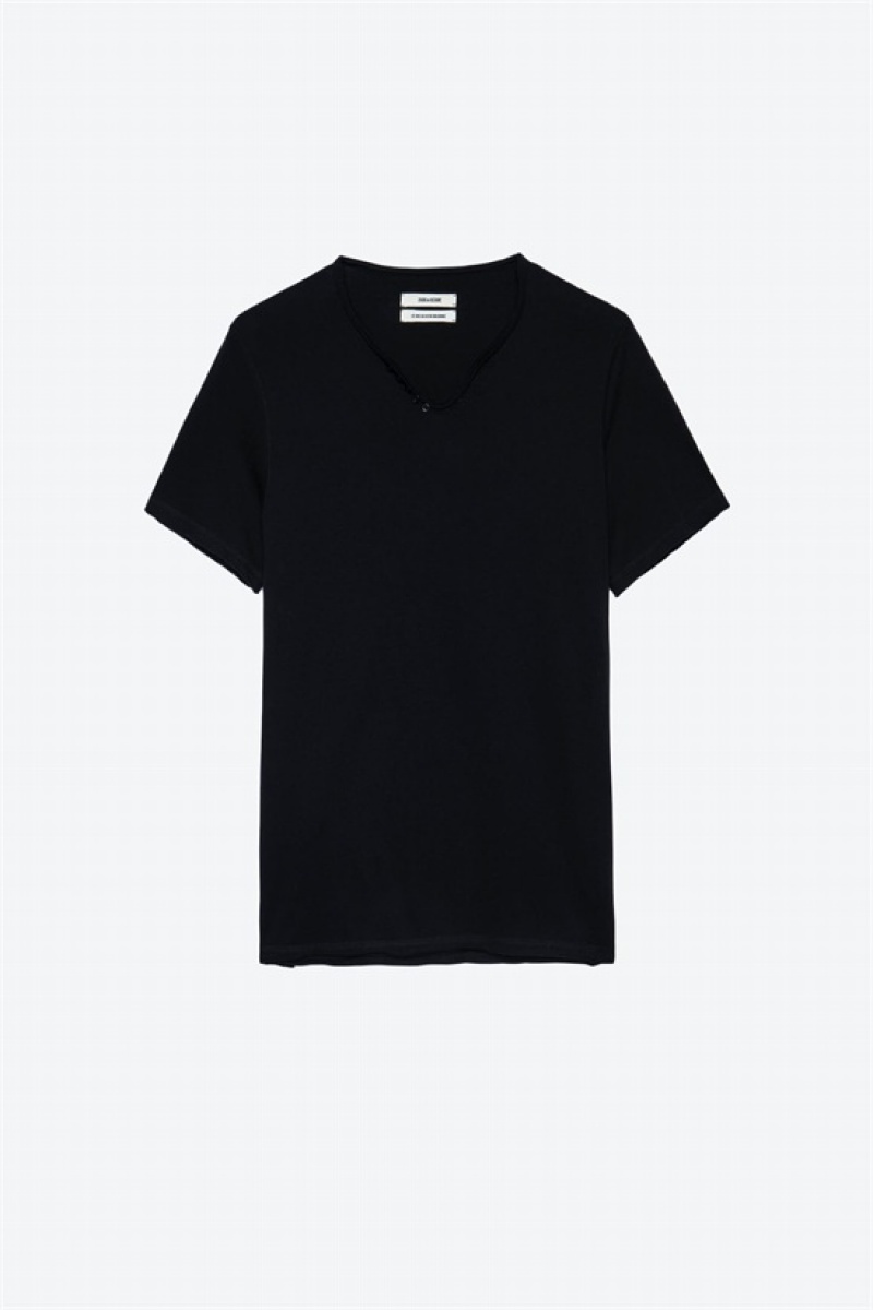 Zadig & Voltaire Monastir Mc T-shirt Czarne | ZV-255719