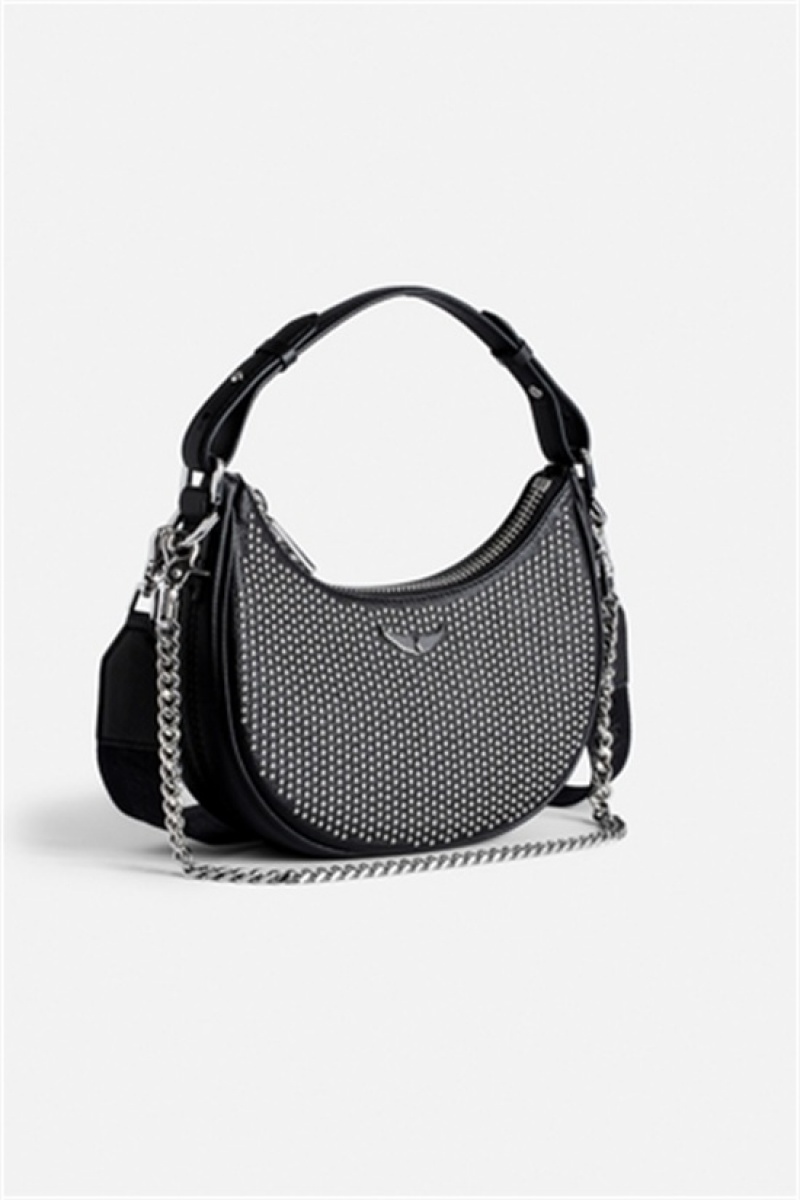 Zadig & Voltaire Moonrock Dotted Bag Czarne | ZV-256051