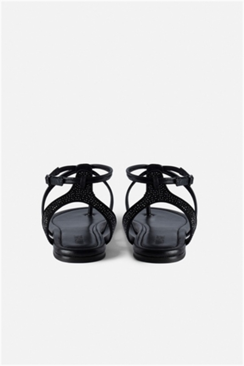 Zadig & Voltaire Moonstar Zamszowe Sandals Czarne | ZV-255789