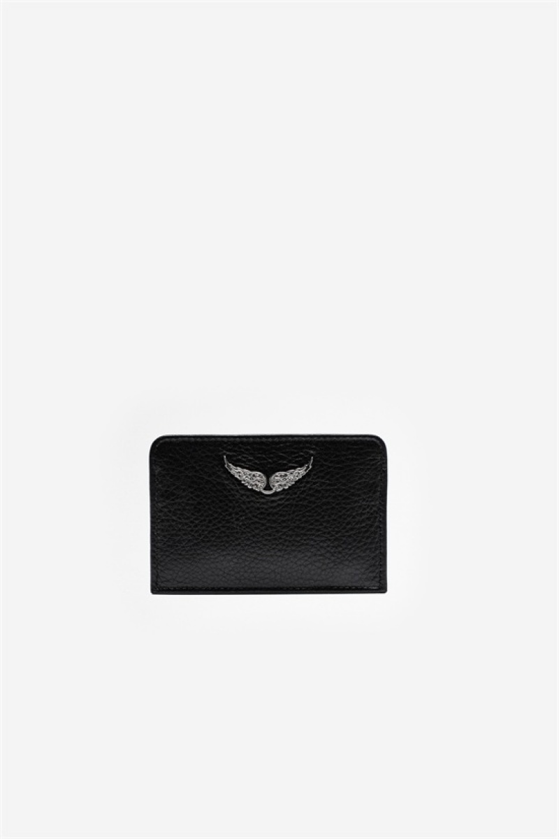 Zadig & Voltaire Pass Card Case Czarne | ZV-255946