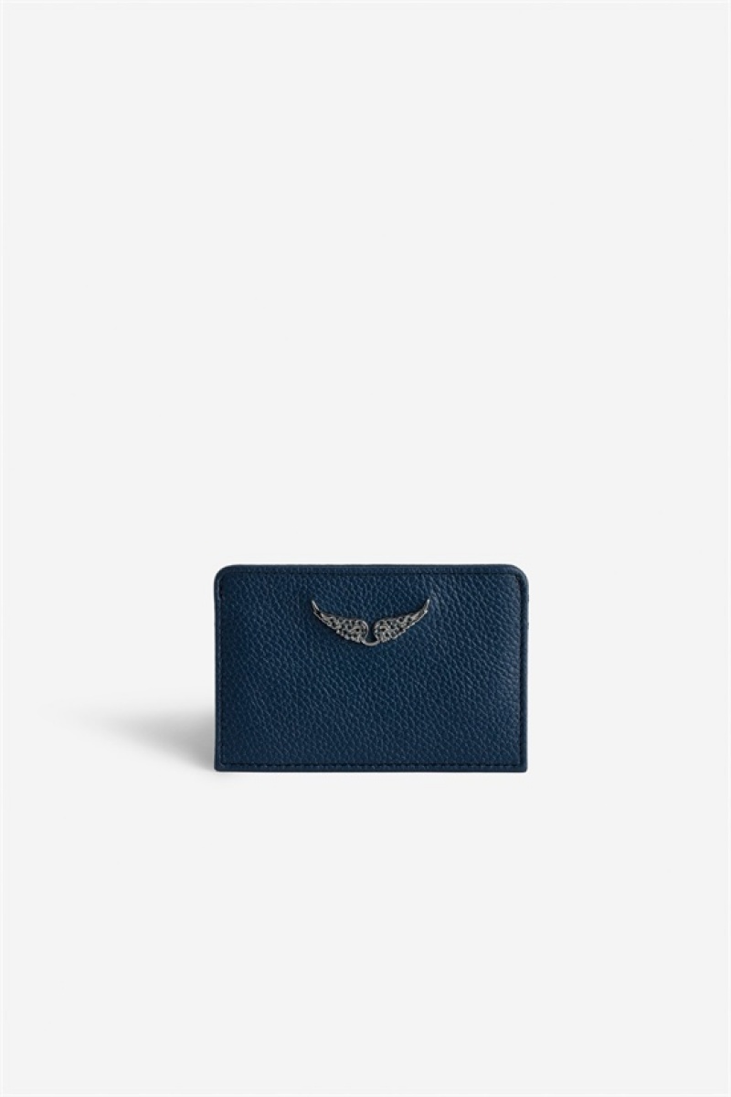 Zadig & Voltaire Pass Card Holder Granatowe | ZV-255944