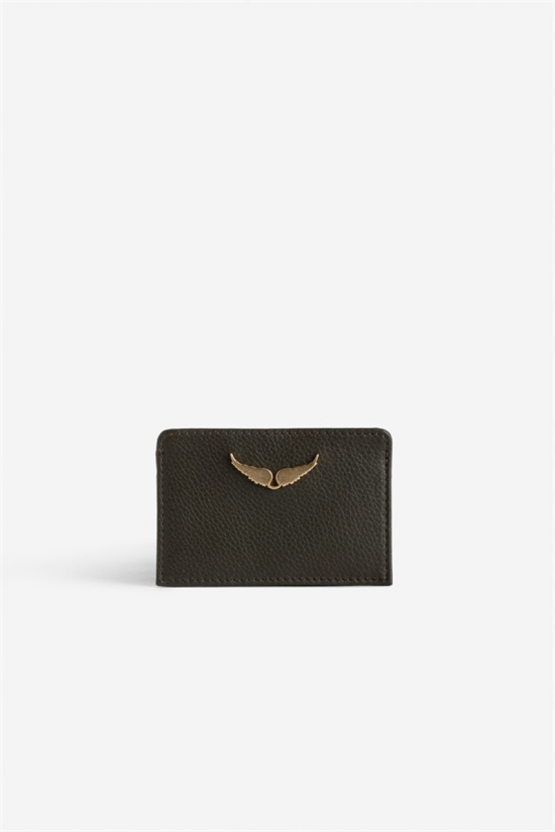 Zadig & Voltaire Pass Card Holder Khaki | ZV-255945