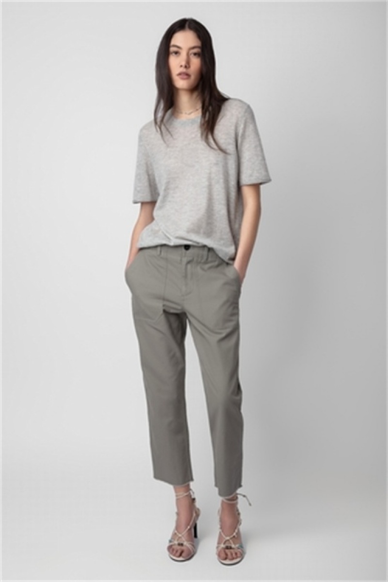 Zadig & Voltaire Project Pants Khaki | ZV-256217