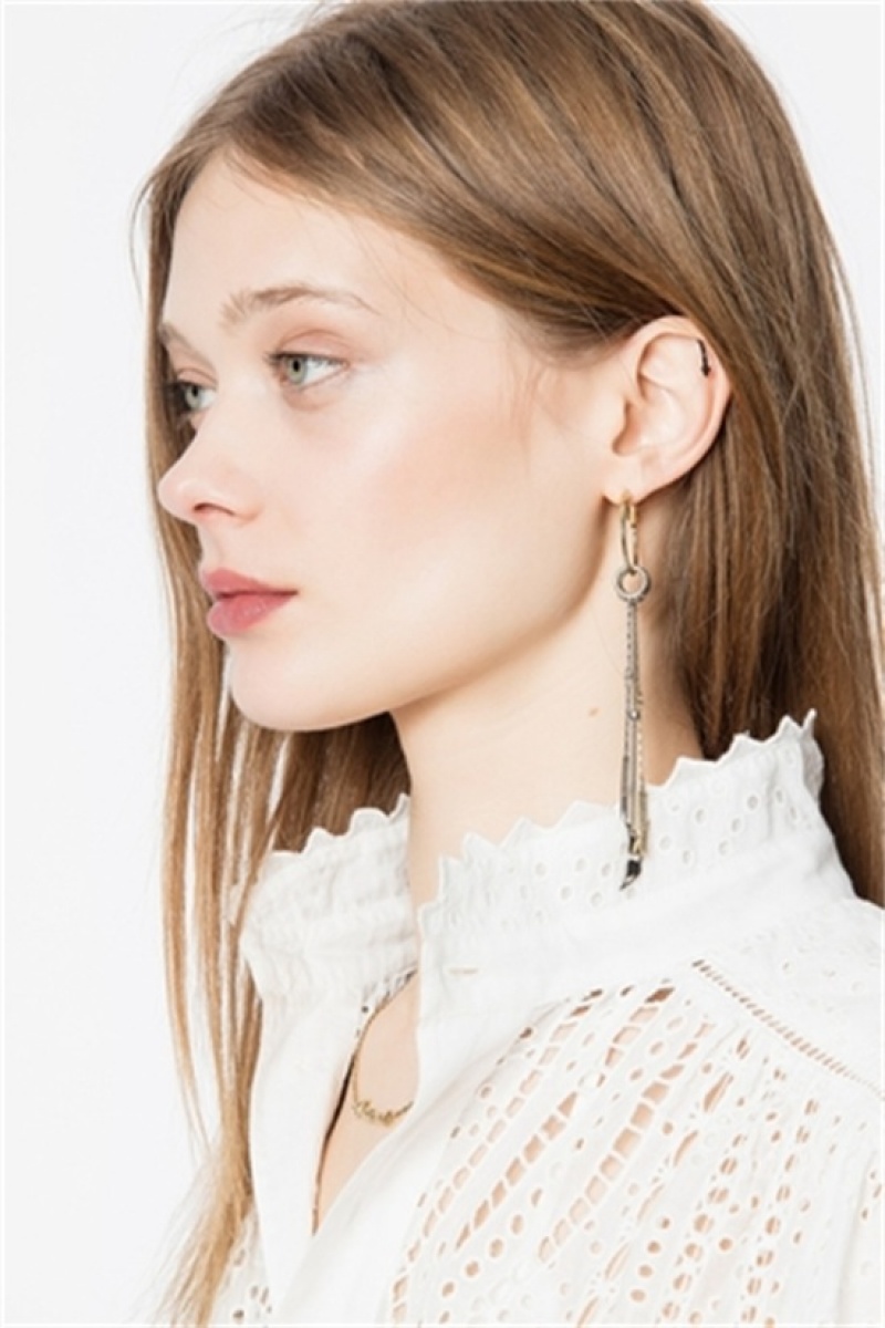 Zadig & Voltaire Rock Mix N Match Earring Złote | ZV-255899