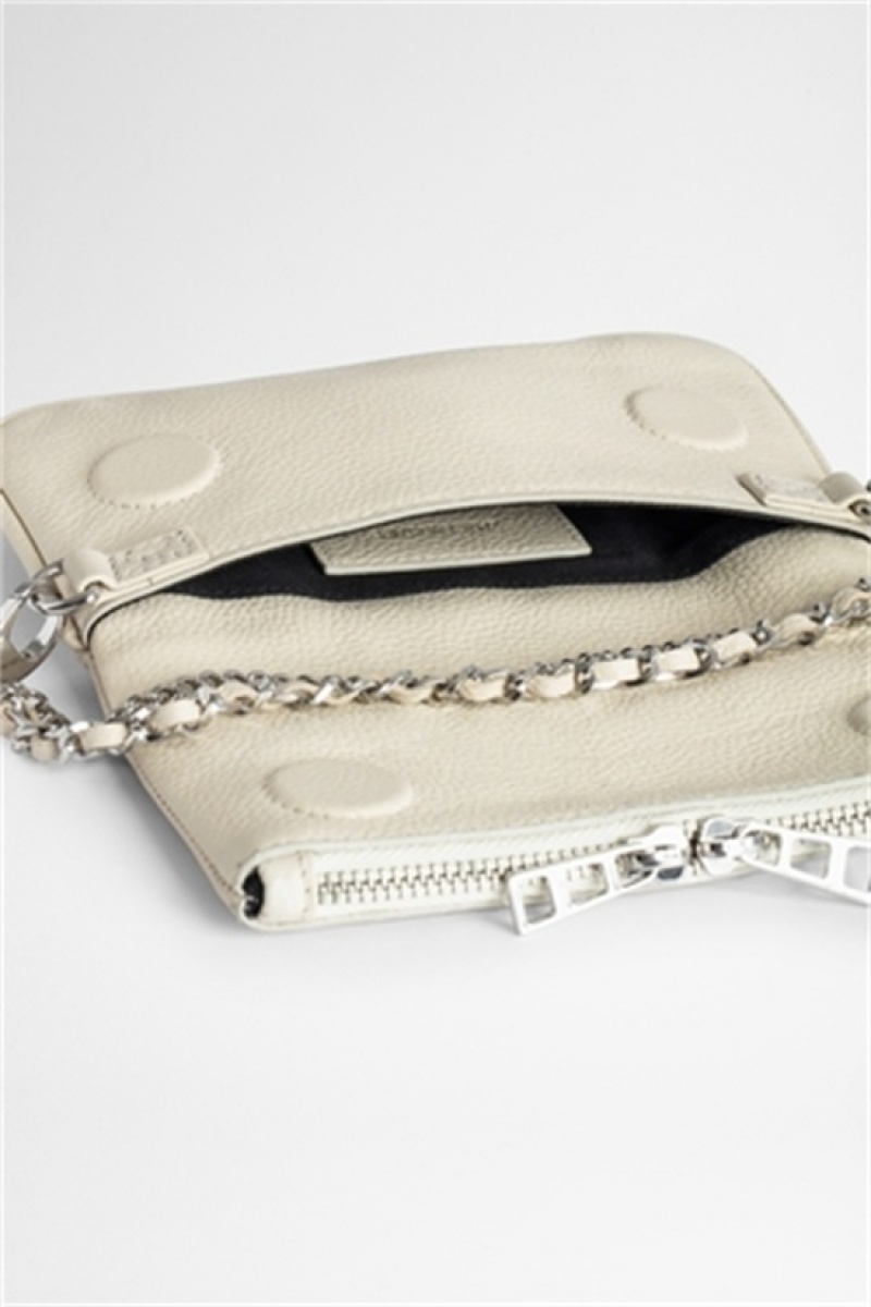 Zadig & Voltaire Rock Nano Plumetis Bag Beżowe | ZV-256159