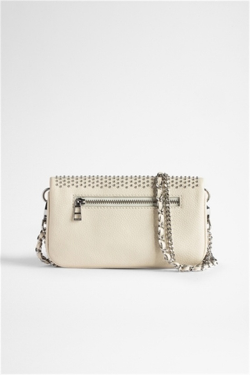 Zadig & Voltaire Rock Nano Plumetis Bag Beżowe | ZV-256159