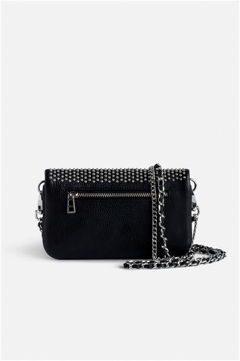 Zadig & Voltaire Rock Nano Plumetis Bag Czarne | ZV-256160