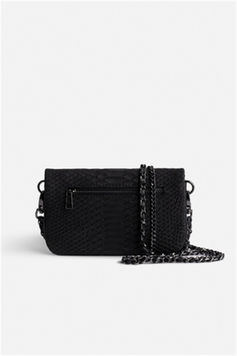 Zadig & Voltaire Rock Nano Soft Savage Bag Czarne | ZV-255967